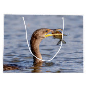 aalscholver met vis large cadeautasje (Achterkant)