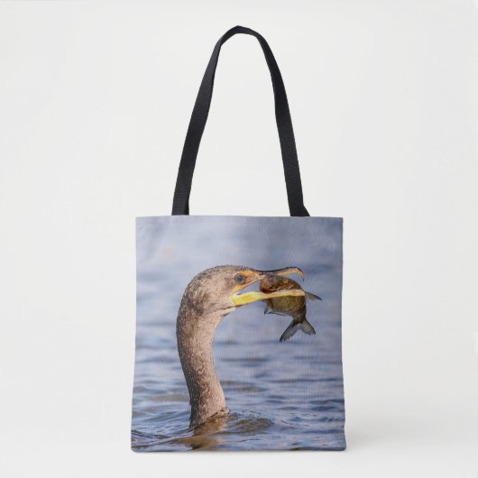 aalscholver met vis tote bag (Voorkant)