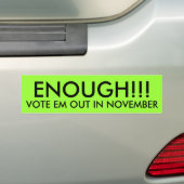 AAM GENOEG!!!, STEM ZE IN NOVEMBER! BUMPERSTICKER (Op auto)
