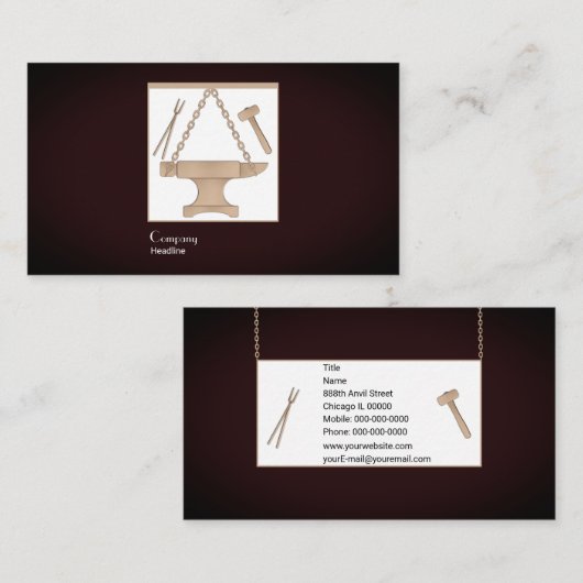 aambeeld visitekaartje (Voorkant / Achterkant)