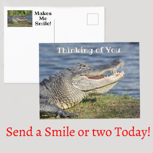 Aan alligator denken maakt me glimlachen briefkaart