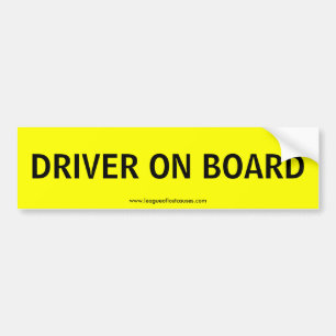 "Aan boord: bumpersticker voor de bestuurder
