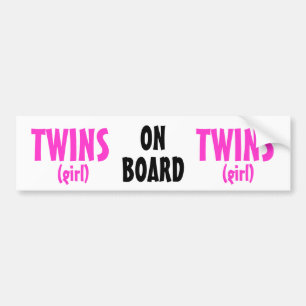 Aan boord - Girl Twins Bumpersticker
