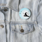 aan boord met vogels. ronde button 5,7 cm (In situ)