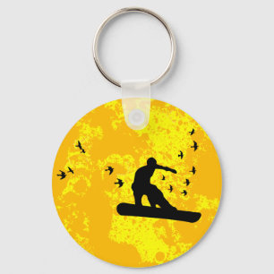 aan boord met vogels. sleutelhanger