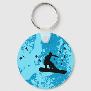 aan boord met vogels. sleutelhanger