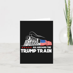 Aan boord van de Trump Train 2024 Amerikaanse vlag Kaart