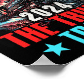 Aan boord van de Trump Train 2024 Trump 2024 Ameri Poster (Hoek)