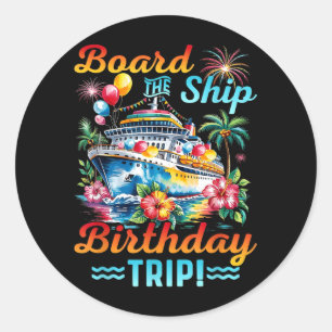 Aan Boord Van Het Schip Een Familie Reis 2026 Groe Ronde Sticker