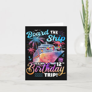 Aan boord van het schip is mijn 12e verjaardagsrei kaart