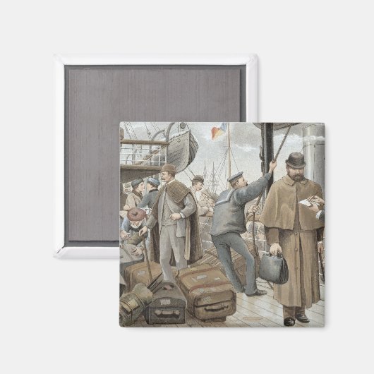 Aan boord van Tilbury, van 'P & O Pencillings' Magneet (Voorkant / Achterkant)