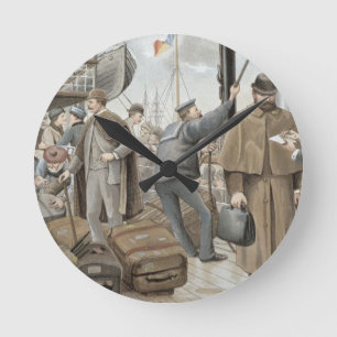 Aan boord van Tilbury, van 'P & O Pencillings' Ronde Klok