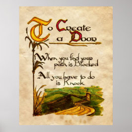 Aan Creëer een deur Poster