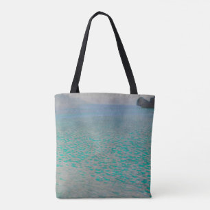 Aan de Attersee van Gustav Klimt, Vintage Fine Art Draagtas