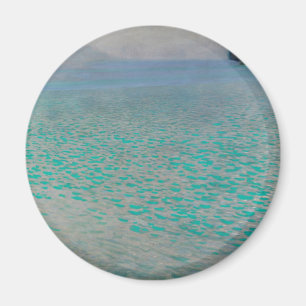 Aan de Attersee van Gustav Klimt, Vintage Fine Art Magneet