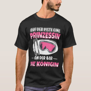 Aan de bar een koningin apres ski skiër feest ski t-shirt