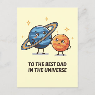 Aan de beste papa in het universum leuke Vaderdag Briefkaart