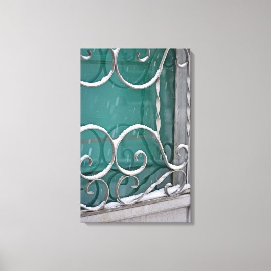 Aan de deur canvas afdruk (Voorkant)