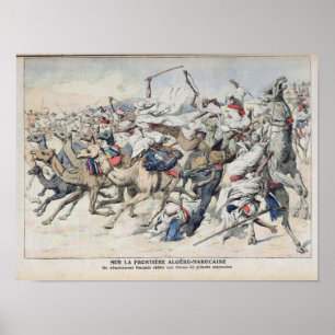 Aan de grens tussen Algerije en Marokko: een Frans Poster
