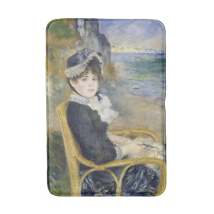 Aan de kust, olieverf portret, Renoir Badmat