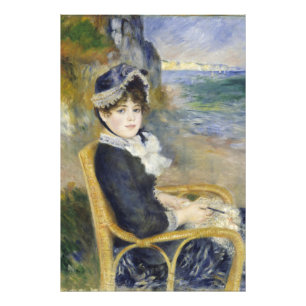 Aan de kust, olieverf portret, Renoir Foto Afdruk