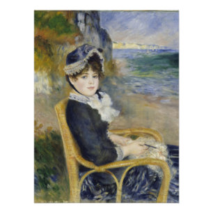 Aan de kust, olieverf portret, Renoir Perfect Poster