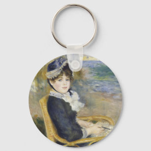 Aan de kust, olieverf portret, Renoir Sleutelhanger