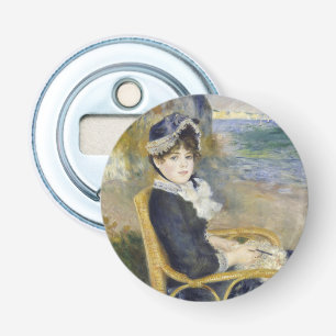Aan de kust, olieverfportret, Renoir Button Flesopener