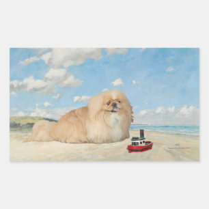 Aan de kust rechthoekige sticker