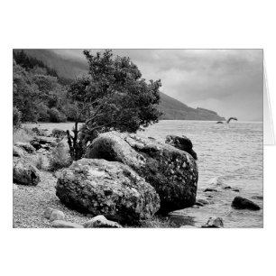 Aan de kust van Loch Ness met het monster