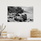 Aan de kust van Loch Ness met het monster Poster (Keuken)