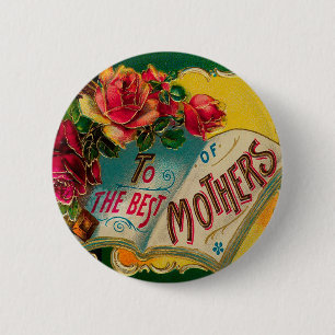 aan de Moederdag van de Beste Moeders Ronde Button 5,7 Cm