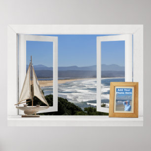 Aan de Oceaan -- Aanpasbaar open uitzicht vanuit h Poster