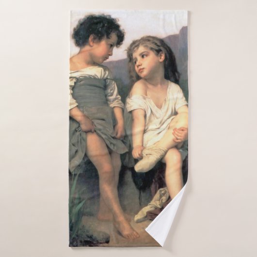Aan de rand van de Brook, Bouguereau Badhanddoek (Badhanddoek)
