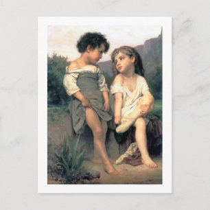 Aan de rand van de Brook, Bouguereau Briefkaart