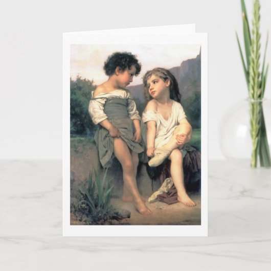 Aan de rand van de Brook, Bouguereau Kaart (Voorkant)