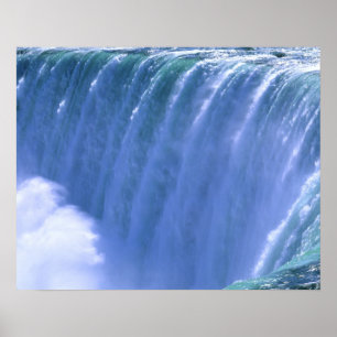 Aan de rand van de krachtige Niagara Falls, New Yo Poster