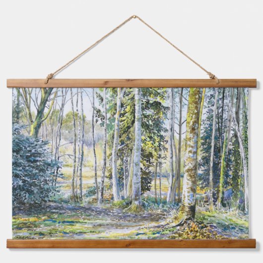 "Aan de rand van de winter" Hangend Wandkleed (Voorkant)