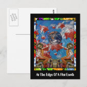 Aan de rand van een vlakke aarde briefkaart (Voorkant / Achterkant)