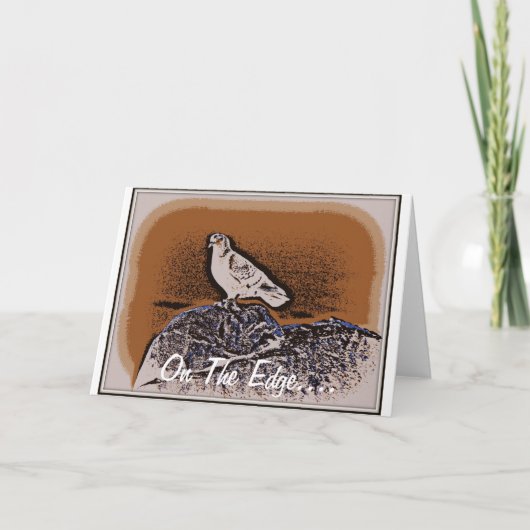 Aan de rand van het Wenskaart Kaart (Voorkant)