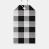 Aan de rand Zwarte Buffel B & W Plaid ID602 Cadeaulabel (Achterkant)
