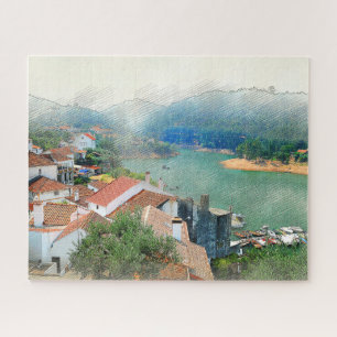 Aan de rivier in Dornes - Portugal Legpuzzel