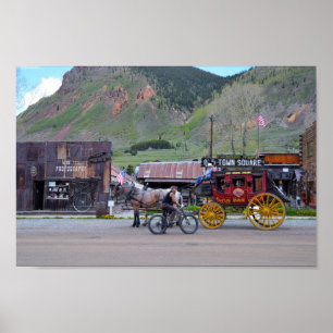 Aan de slag in Silverton, Colorado Poster