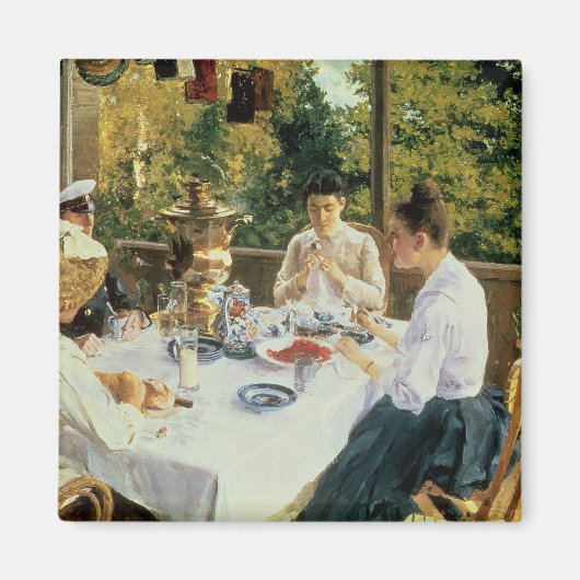 Aan de theetafel, 1888 magneet (Voorkant)