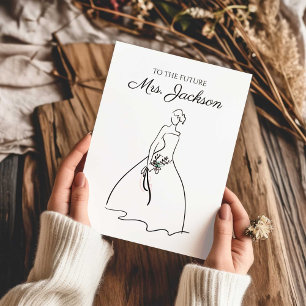 Aan de toekomstige mevrouw Trouwjurk wenskaart Kaart