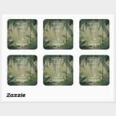 Aan een draad hangen vierkante sticker (Vel)