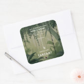 Aan een draad hangen vierkante sticker (Envelop)