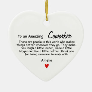 Aan een geweldige collega, collega kerstcadeau keramisch ornament