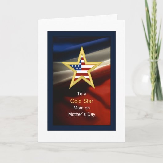 Aan een Gold Star Mom op Moederdag - Tribute Kaart (Voorkant)