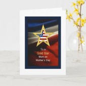 Aan een Gold Star Mom op Moederdag - Tribute Kaart (Gele Bloem)